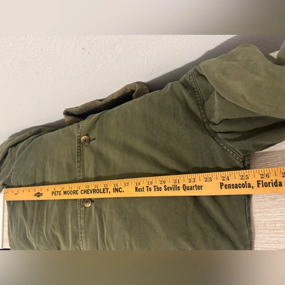 Vintage Gap Chore Field Jacket Olive Green Corduroy Cuffs Collar *NO SIZE TAG* - Picture 5 of 9